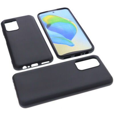 Hülle für ZTE Blade V40 Vita Tasche Schutz Handytasche TPU Gummi Case Schwarz