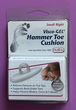 PEDIFIX Visco GEL Hammer Mallet Toe Cushion Crest Support Small Right Women's