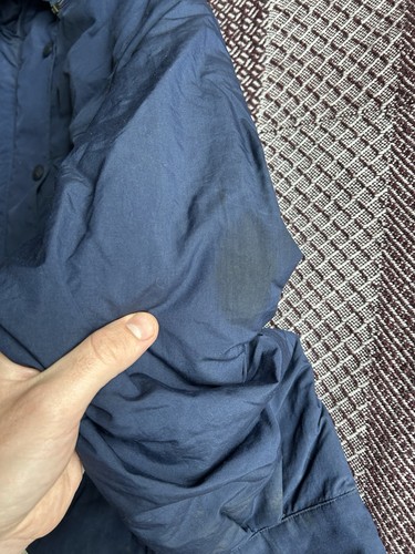 Burberry Coat Down Liner Navy Blue Vintage Made In England Unisex Jacket - Picture 6 of 20