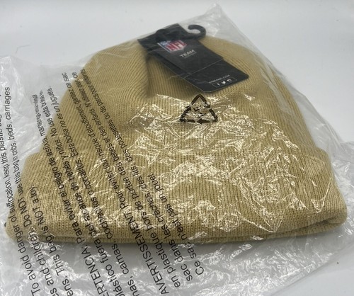 New Orleans Saints Football Team NFL Yellow Raised Knit Cuff Cap New - Picture 2 of 4