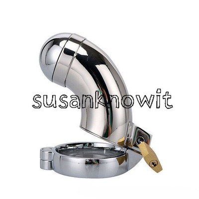 45mm Rings Stainless Steel Male Chastity Belt Cage Binding Lock Device Removable