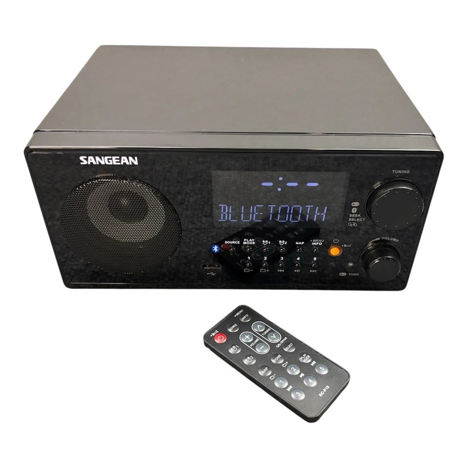 Sangean WR-22 AM/FM/USB/Bluetooth Digital Receiver Dual Wecker mit Fernbedienung