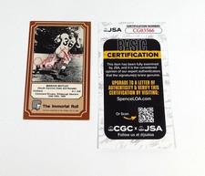 Marion Motley Signed 1975 Fleer Hall of Fame Immortal Role FB Card #37 JSA Auto