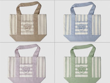 Trader Joe s Mini Pastel Stripe Canvas Tote Bag Limited Edition Set Of 4