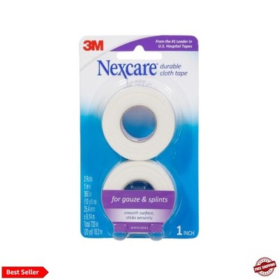 Nexcare Durable Cloth Tape, Woven Tape, Securely Holds Bulky Wound Dressing -...
