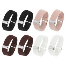 Elastic Adjustable Armband, 8Pcs Elastic Armbands, Black/White/Brown/Pink
