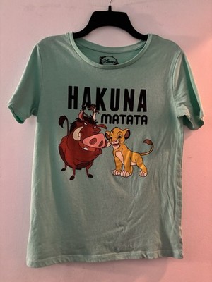 Disney Lion King Hakuna Matata Light Green Women's T Shirt Size M