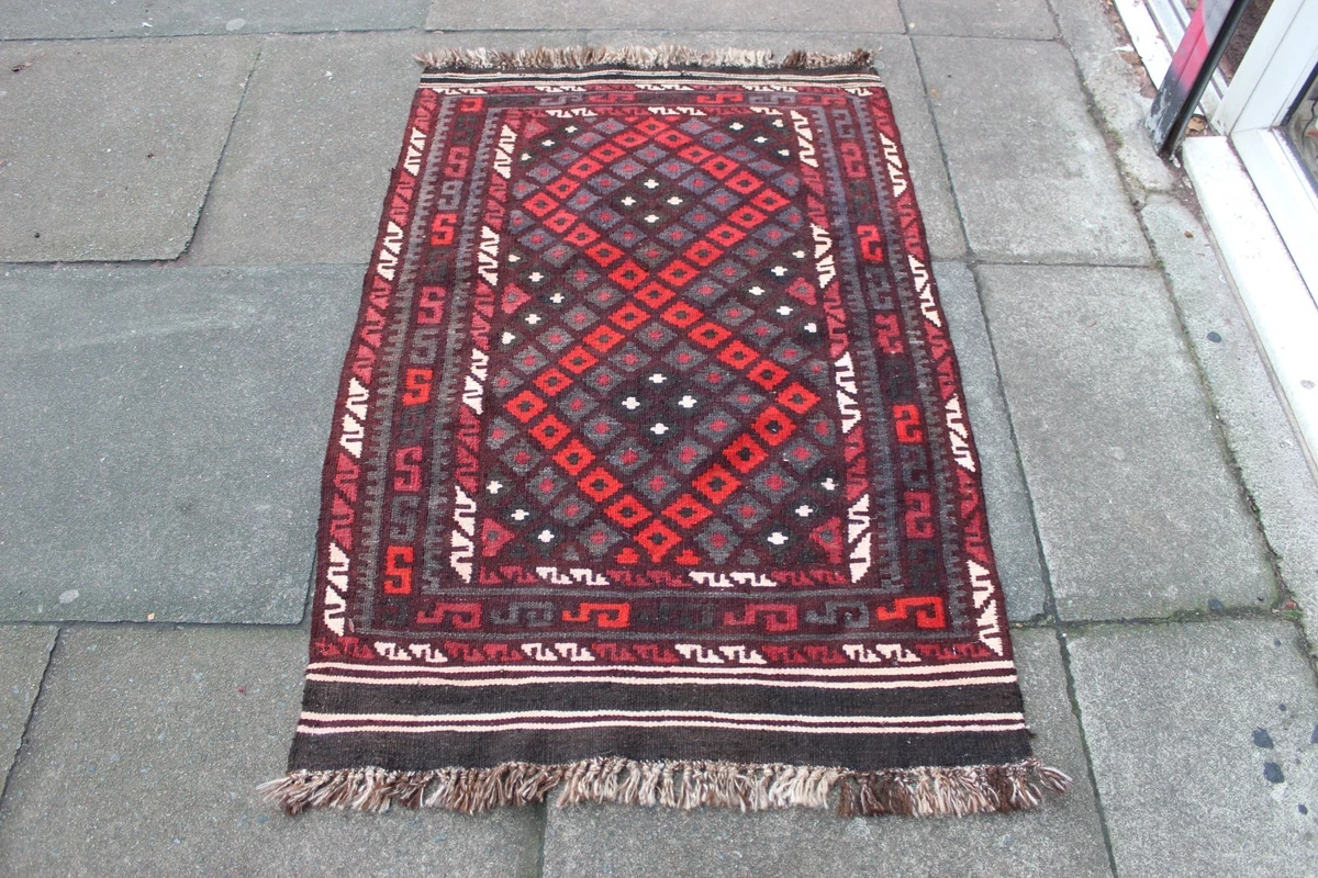Alfombra persa anudada a mano Sanandaj 115x62 cm-nómada, oriental