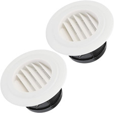 3'' Air Vent Louver, round Air Vent ABS Louver Grille Cover White Soffit Vent wi