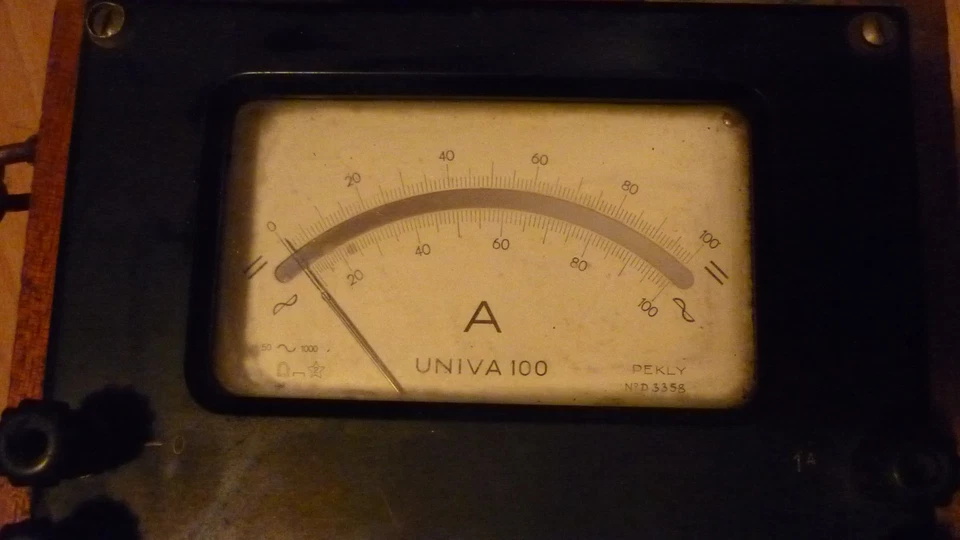 ancien appareil mesure amperemetre universel univa 100 coffret bois - Photo 4/4