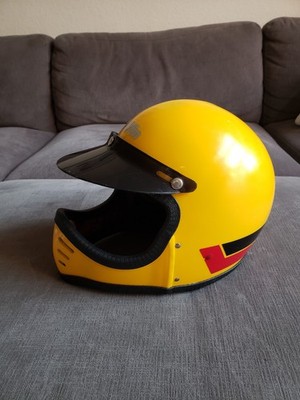 Casque Vintage JT Racing BMX - Jaune - Visière Ventilée - Rare