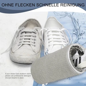 Grey Chenille Shoe Wash Bag 17 x 38 cm