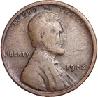 1923 S Lincoln Cent Good - Very Good  (G-VG) Circulated Condition Copper Penny