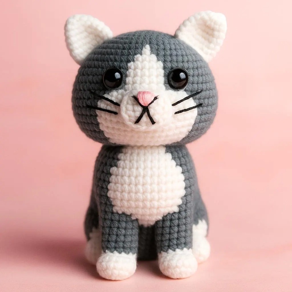 Crochet Cat Pattern PDF Amigurumi Kitten Plush DIY Toy Digital Download Cute