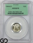 1944-D Mercury Dime, Full Split Bands, PCGS MS 66 FB ** Green Label!