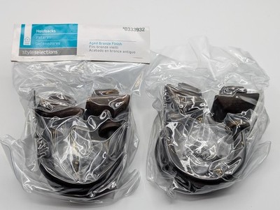 Style Selections Curtain Holdbacks Aged Bronze 0333932 27823HBVB Pair New Open B