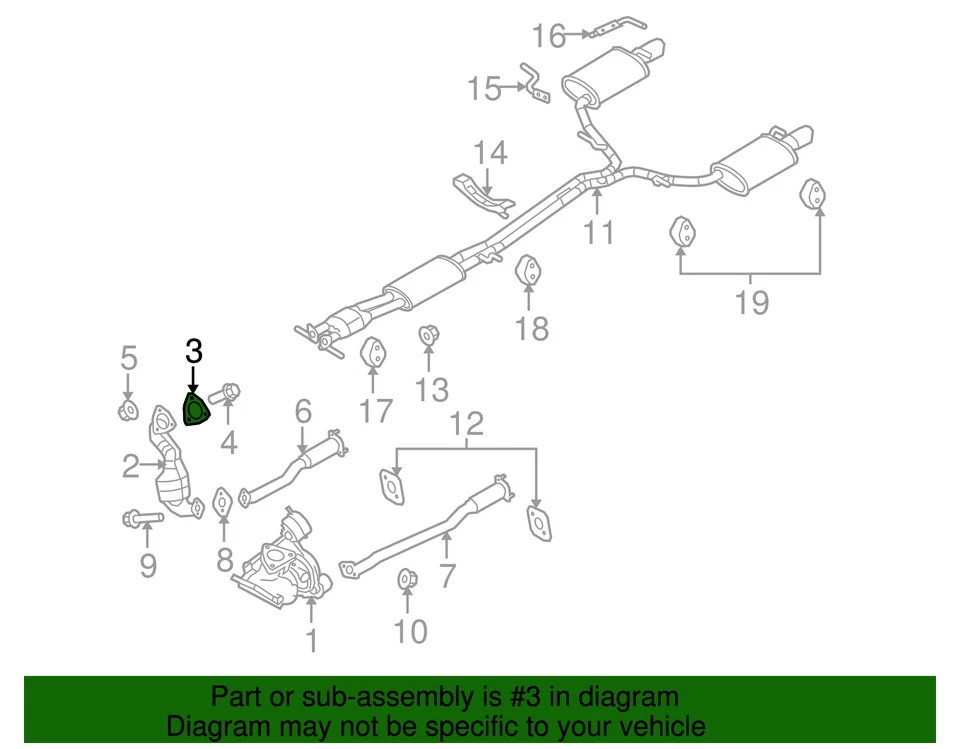 Junta convertidor catalítico original Ford AA5Z-6L612-A Foto 4 de 4