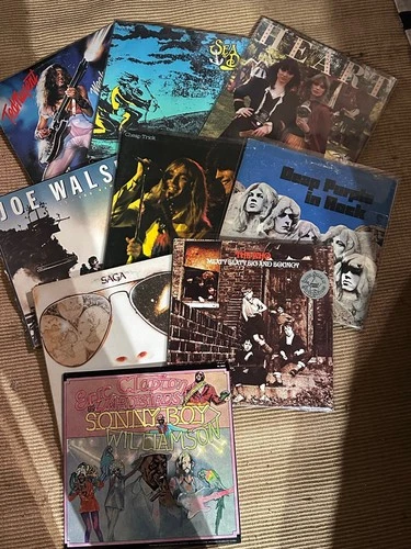 Classic Rock Vinyl Lot Heart Cheap Trick WHO SAGA Nugent Purple 9 LPs