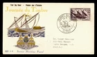 DR WHO 1957 FRENCH ALGERIA FDC STAMP DAY SHIP SEMI POST PAC CACHET M78133