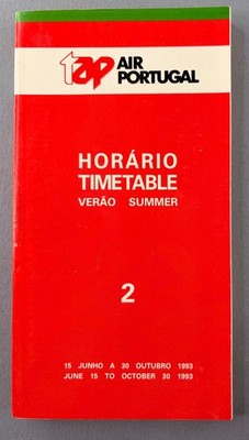 TAP Air Portugal Flugplan Sommer 1993 Nr.2 L-1011 Tristar Sitzkarten