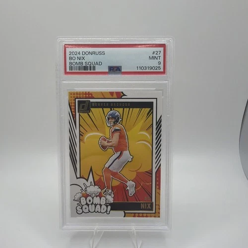 2024 PANINI DONRUSS BOMB SQUAD #27 BO NIX ROOKIE RC PSA 9