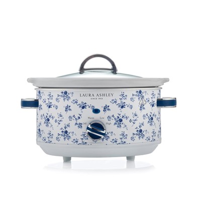 Laura Ashley Slow Cooker 3.7 Quarts, China Rose Quarts 