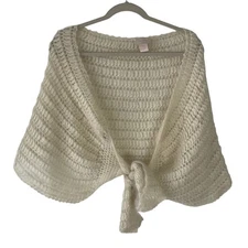 Central Park West Women's Size S/M Cream Mohair Knit Cardigan Sweater