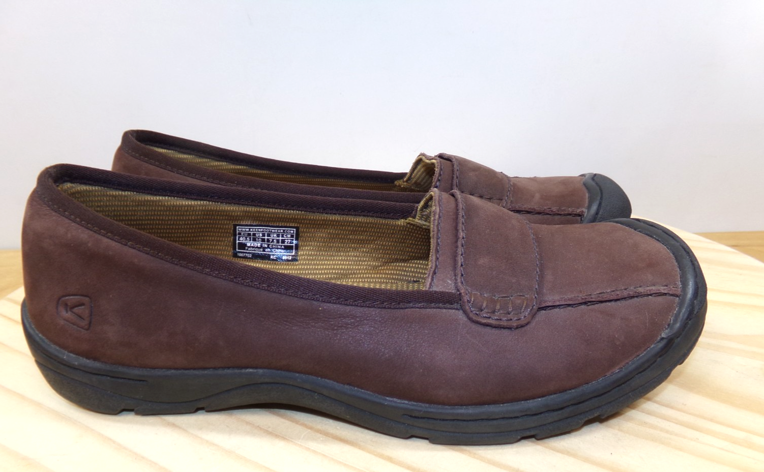 Mocassini Keen Sterling City slip on donna marrone taglia 10 pelle nabuk 1007702