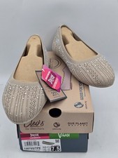 Skechers Cleo 2.0 Glitzy Daze Flat 158765-TPE Taupe Sz 7.5 - Store Sample