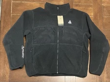 Nike ACG Arctic Wolf Black Full-Zip Sherpa Jacket Size Large L FN0372-010 $180