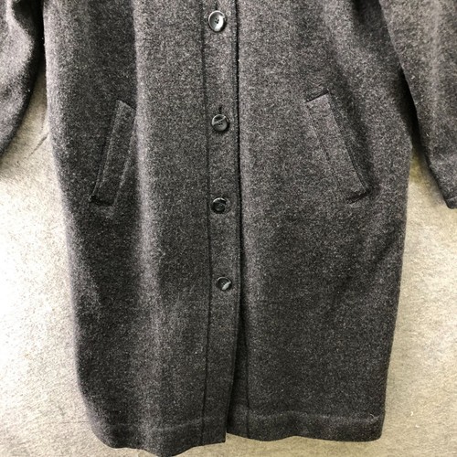 Marylester Japanese Wool Coat Womens L Gray Collared button Front Sweater Long - Picture 4 of 11