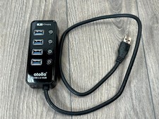 Atolla 4-Port USB 3.0 Hub 5V schneller USB Splitter mit einzelnen Ein/Aus Schaltern