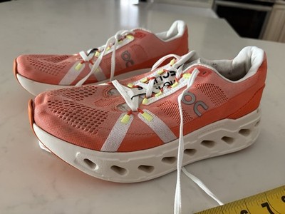 On Running Cloud Womens 9 Coral Orange Swiss Running Shoes EU 40.5