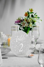 Wedding Table Numbers 1-20, table numbers signs, with Self Standing Base 5.1 ...