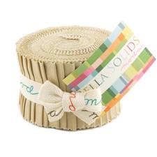 Bella Solids 2.5" Strip Junior Roll in Tan by Moda