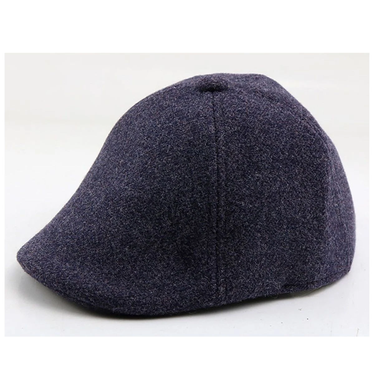 Baby Newsboy Cap - Navy Wool Duckbill Flat Cap - 1-3 years Adjustable
