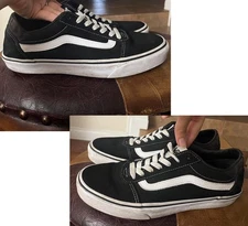 Black + White Vans Old Skool trainers