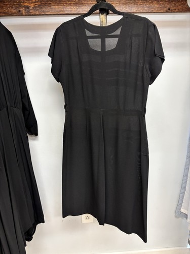 Vintage 5 Piece Black Dress Lot 1940s 1950s LBD Silk Approx. Size 6-10 AS IS - Picture 13 of 13