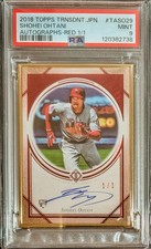 2018 Topps Transcendent Japan TA-SO29 SHOHEI OHTANI Red *1/1* RC Auto PSA 9