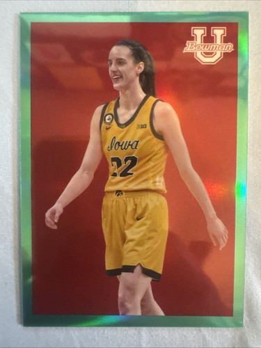 Caitlin Clark [Aqua] #09B-30 2022 Bowman Chrome University 2009 card