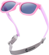 Polarized Baby Sunglasses UV400 Flexible Strap Infant Toddler 0-24M