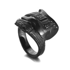 Vintage Rock Music Guitar Ring Stainless Steel Music Concert Party Punk Ring