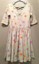 Dot Dot Smile Dress Ballerina Twirl Skater Girl 7 Pastel Floral Peace Signs NWT