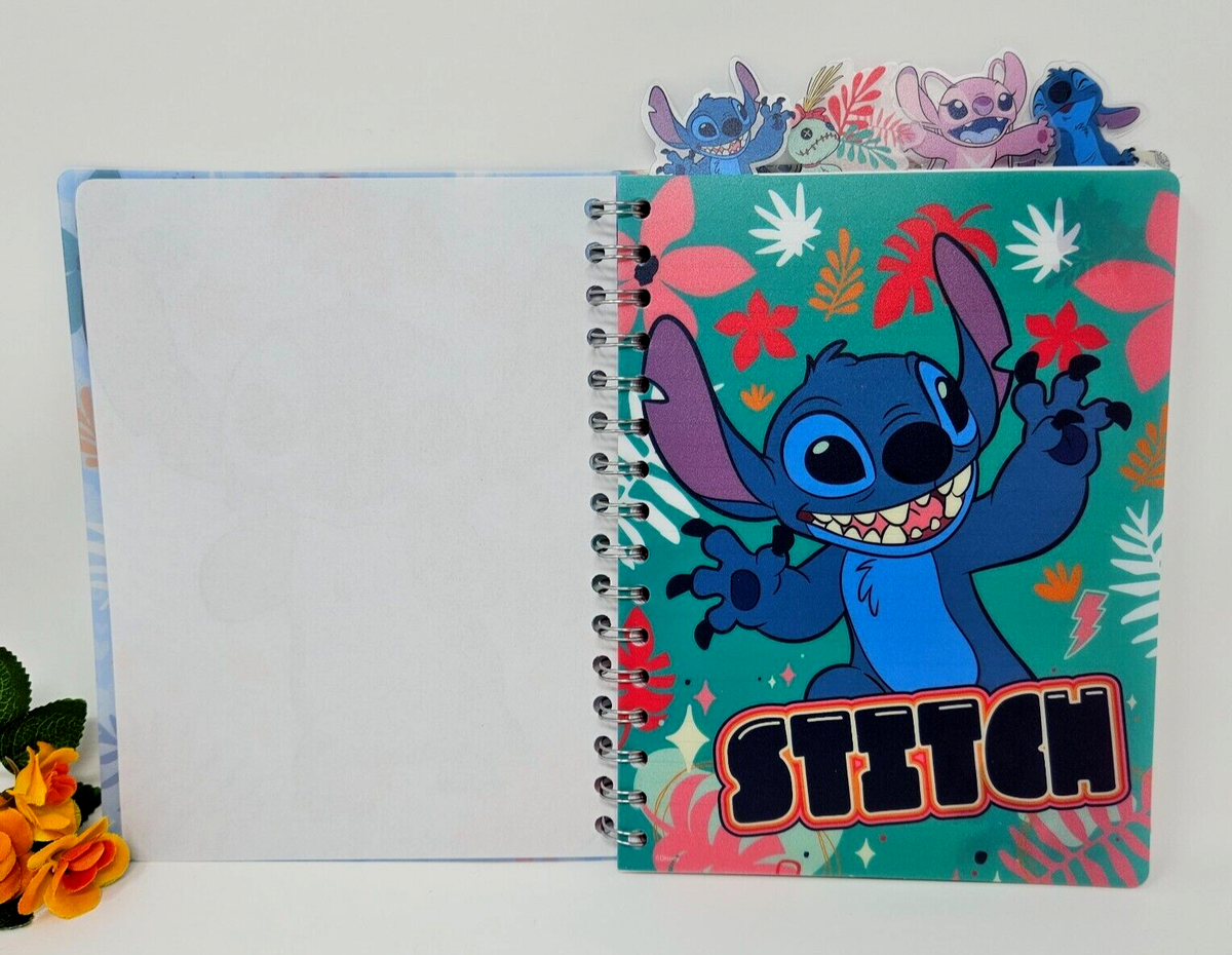 NEW Disney Stitch Tabbed Journal Notebook Diary ~Super Cute!! New