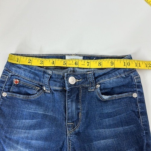 Hudson Jeans Youth Girls 10 Blue Cropped adjustable waist Stretch Cuffed Minimal - Picture 10 of 14