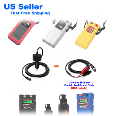 #ad BatPower ProF Electric Reel Battery Car Charger Adapter Power for Daiwa Shimano $48.11