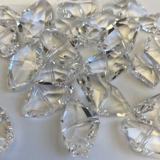 Swarovski Crystal Pendants- Large Abstract Baroque Shape- Clear 20mm/30mm