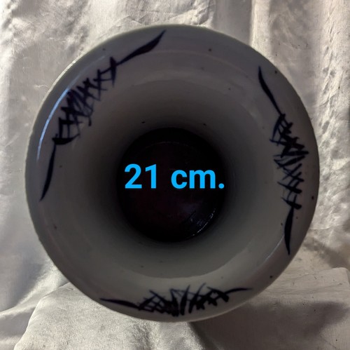 Vase Céladon porcelaine de Corée Phénix Peint Hauteur 34 cm. Porcelaine De Chine - Imagen 2 de 14