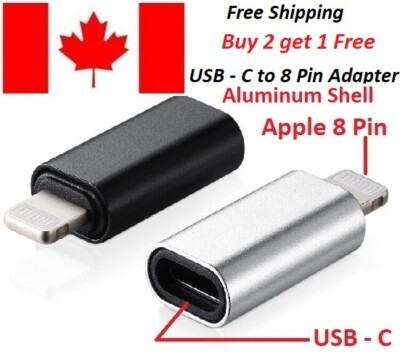 Type C Female to 8 Pin Male Charger  Adapter For Apple IPhone Ipad