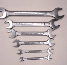S-K LECTROLITE Open End Wrench Set SAE  Made in USA Vintage B1